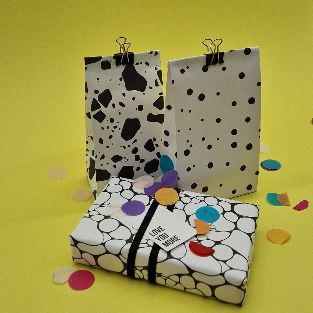Blasenmuster Geschenktüten-Vorlage