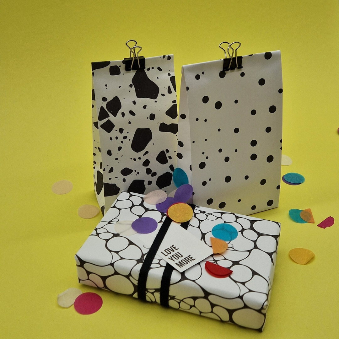 Blasenmuster Geschenktüten-Vorlage
