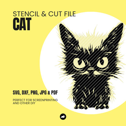 Cat Stencil & Cut File