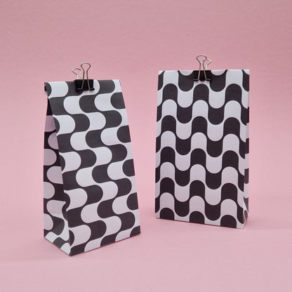 Geometric Wave Gift Bag Template