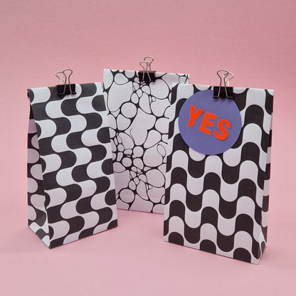 Geometric Wave Gift Bag Template