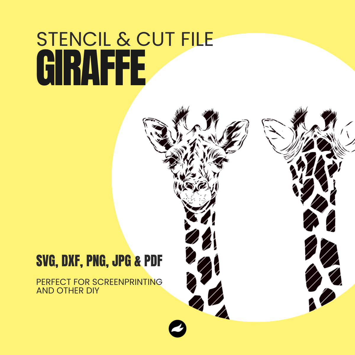 Giraffe Stencil & Cut File