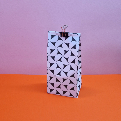 Geometrische Halbkreise - Geschenktüten-Vorlage