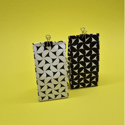Geometrische Halbkreise - Geschenktüten-Vorlage