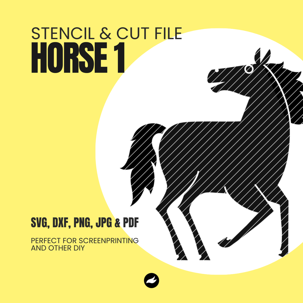 Unicorn / Horse - Stencil & Cut File