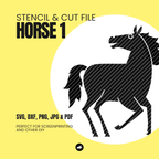 Unicorn / Horse - Stencil & Cut File
