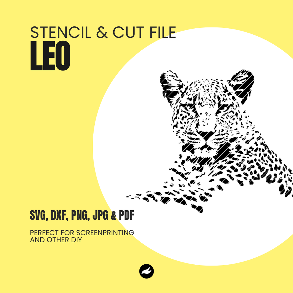 Leopard Schablone und Schnittdatei 