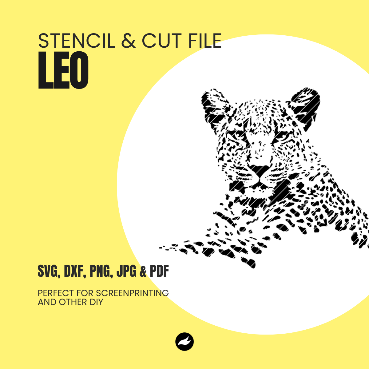 Leopard Schablone und Schnittdatei 