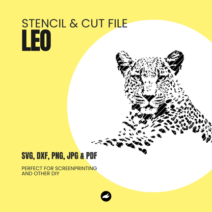 Leopard Stencil & Cut File