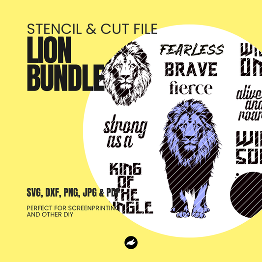 Lion BIG BUNDLE Stencil & Cut File