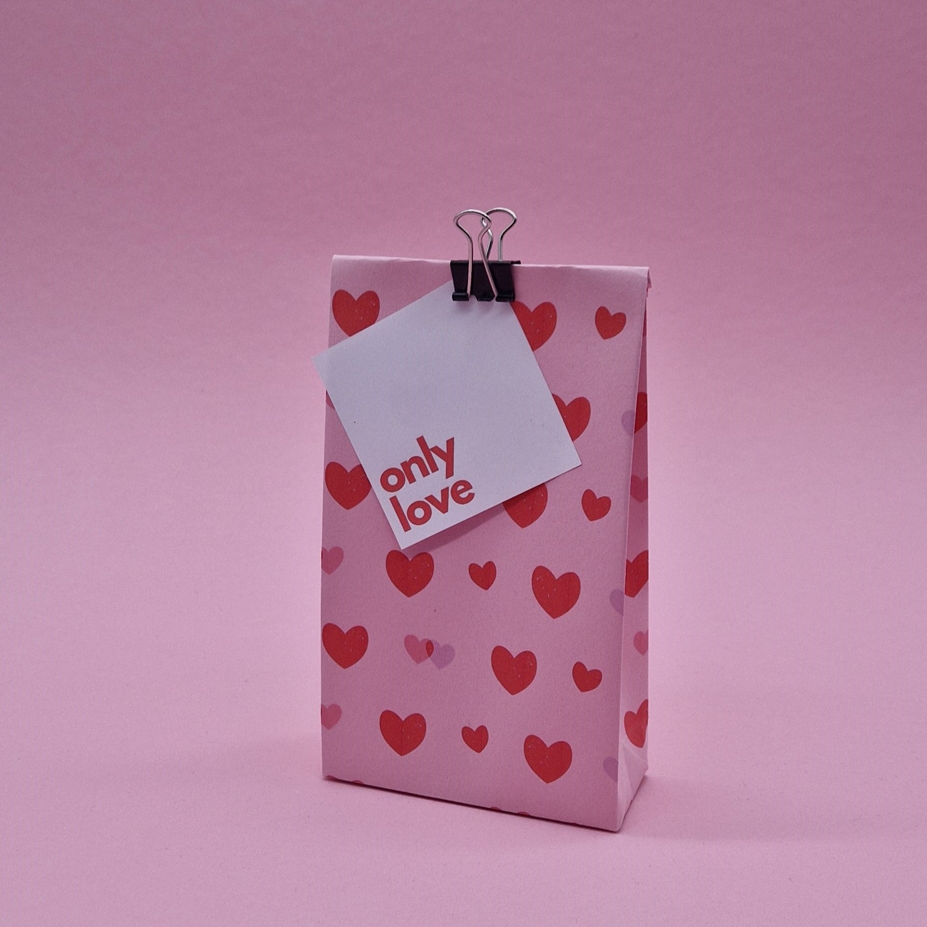 Love & Hearts Gift Bag Template