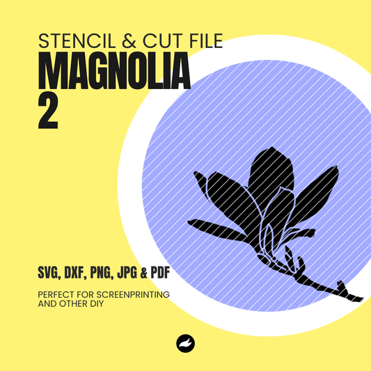 Magnolia 2 - Stencil & Cut File