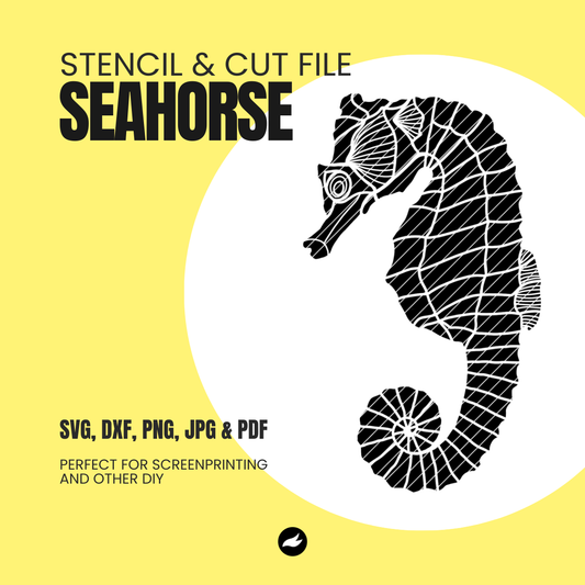 Seahorse - Stencil & Cut File