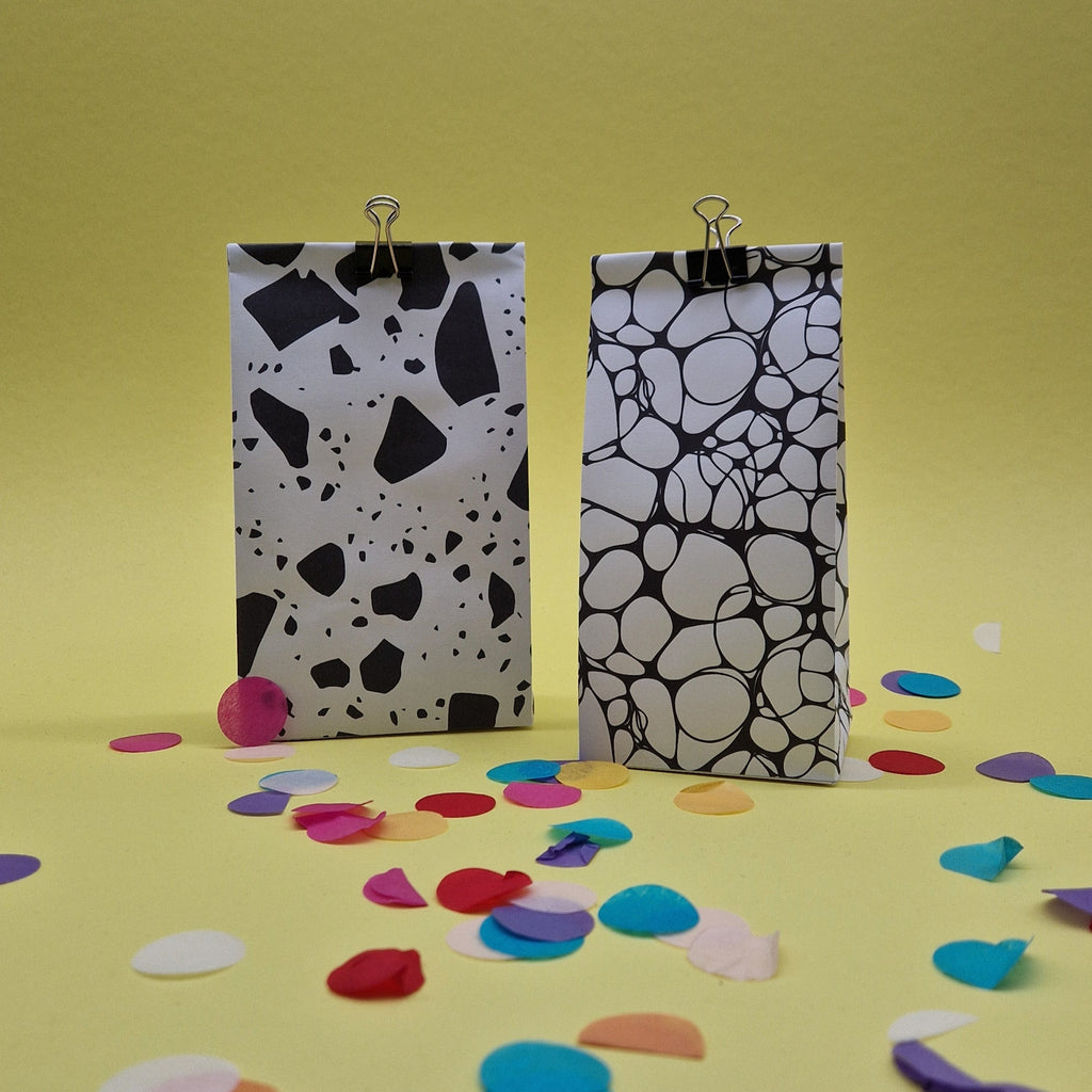 Terrazzo Geschenktüten-Vorlage