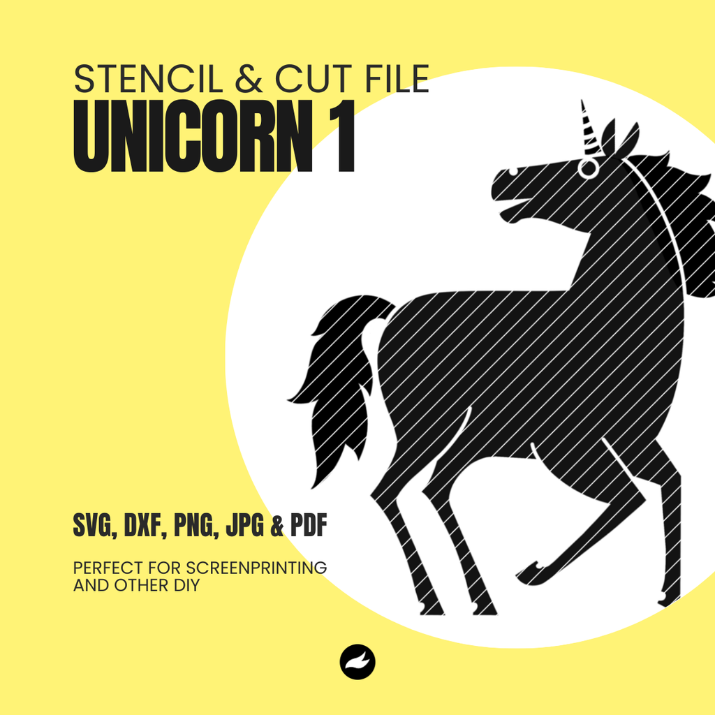 Unicorn / Horse - Stencil & Cut File