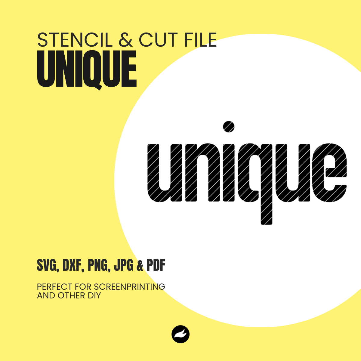 unique - Stencil & Cut File