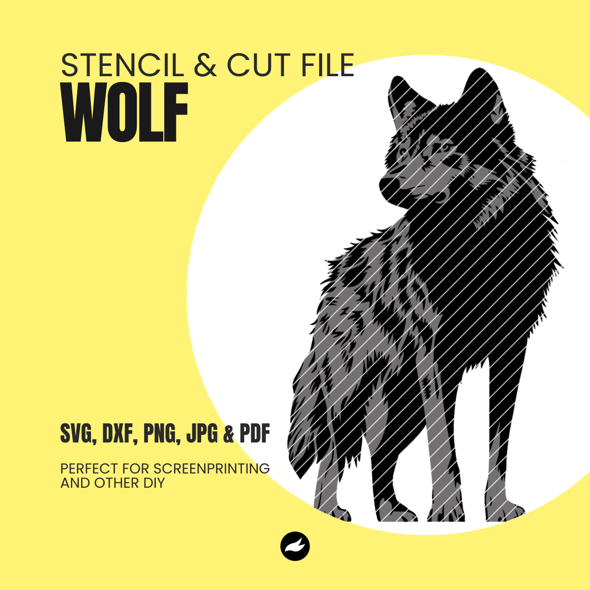 Wolf - Stencil & Cut File
