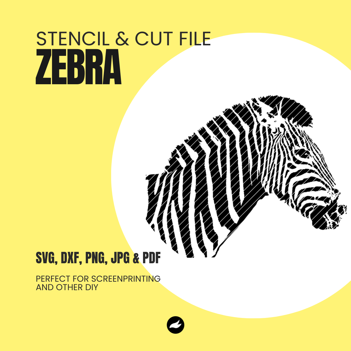 Zoe Zebra - Stencil & Cut File